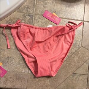 Ninety Pink Ribbed Swim Bottoms